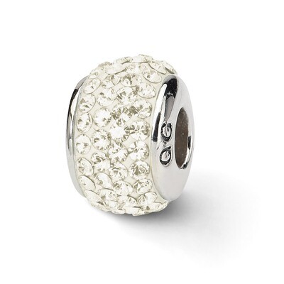 Cream Full Swarovski Crystal Bead Sterling Silver QRS1991, MPN: QRS1991, 883957514925