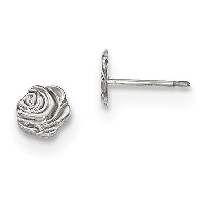 Madi K Polished Rose Post Earrings 14k white Gold SE2450, MPN: SE2450, 191101369018
