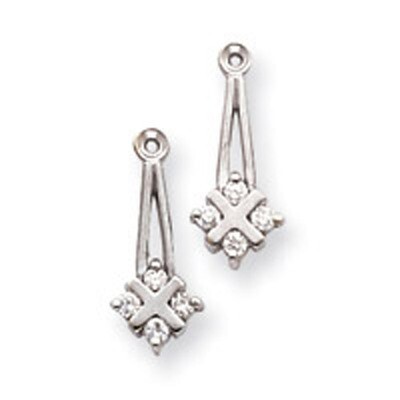 Diamond Earring Jacket Mountings 14k White Gold XJ18W, MPN: XJ18W, 883957484952