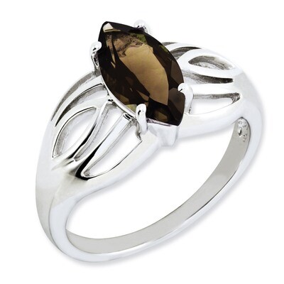 Smoky Quartz Ring Sterling Silver QR2889SQ, MPN: QR2889SQ, 886774189864