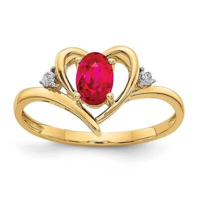 Diamond &amp; Ruby Ring 14k Gold XBS486, MPN: XBS486, 883957858036