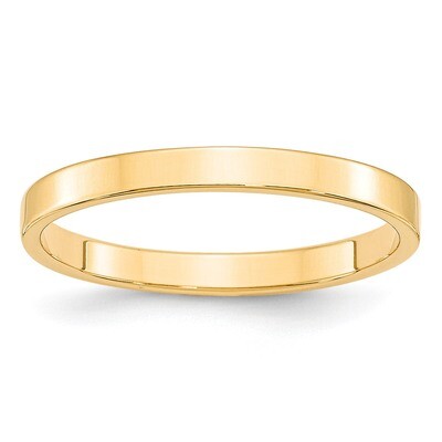 2.5mm Lightweight Flat Band 14k Yellow Gold FLL025 Engravable, MPN: FLL025, 886774481272