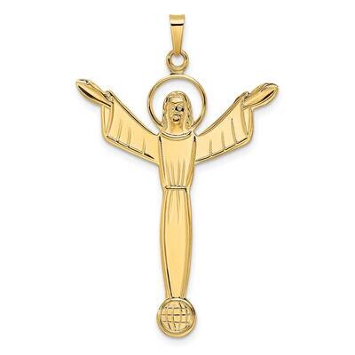 Solid Risen Christ Pendant 14k Gold Polished XR1903, MPN: XR1903, 196904094648
