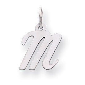 Small Script Initial M Charm 14k white Gold YC659M, MPN: YC659M, 191101634925