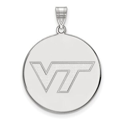 Virginia Tech Extra Large Disc Pendant Sterling Silver SS068VTE, MPN: SS068VTE, 886774720265
