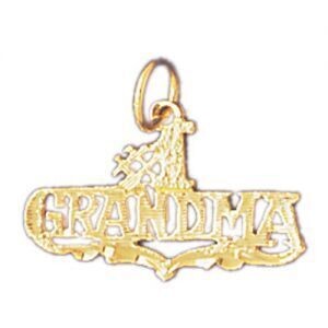 Dazzlers Jewelry Number One Grandma Pendant Necklace Charm Bracelet in Yellow, White or Rose Gold 1…