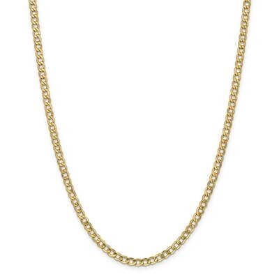 4.3mm Semi-Solid Curb Chain 28 Inch 14k Gold BC107-28, MPN: BC107-28, 883957170695