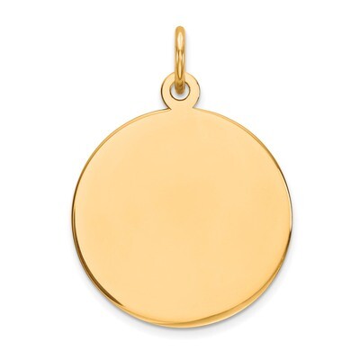 Engravable Round Polished Disc Charm Sterling Silver Gold-plated QM371G/27, MPN: QM371G/27, 8839579…