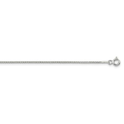 1.1mm Diamond-Cut Round Box Chain 22 Inch Sterling Silver QVX022-22, MPN: QVX022-22,