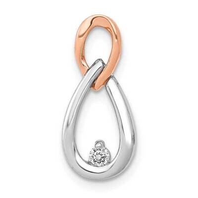 Rose Gold 1/20Ct. Diamond Teardrop Infinity Chain Slide 14k White Gold PM4794-005-WRA, MPN: PM4794-…