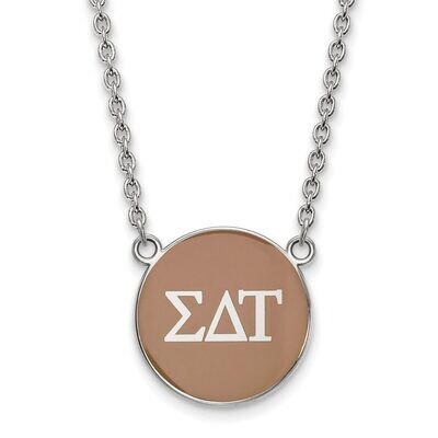 Sigma Delta Tau Small Enameled Pendant with 18 Inch Chain Sterling Silver SS030SDT-18, MPN: SS030SD…
