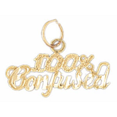 Dazzlers Jewelry 100% Confused Pendant Necklace Charm Bracelet in Yellow, White or Rose Gold 10678,…
