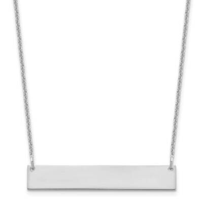 Polished Blank Bar Necklace 10k White Gold Medium 10XNA1202W, MPN: 10XNA1202W,