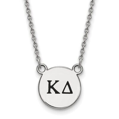 Kappa Delta Extra Small Enameled Pendant with 18 Inch Chain Sterling Silver SS016KD-18, MPN: SS016K…