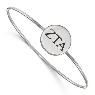 Zeta Tau Alpha Enameled Slip-on Bangle Sterling Silver SS025ZTA-7, MPN: SS025ZTA-7, 886774604671
