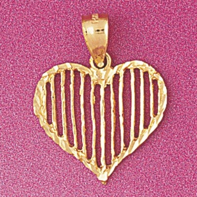 Dazzlers Jewelry Heart Pendant Necklace Charm Bracelet in Yellow, White or Rose Gold 3800, MPN: DZ-…