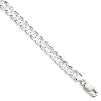 8mm Concave Beveled Curb Chain 30 Inch Sterling Silver QCBC200-30, MPN: QCBC200-30,