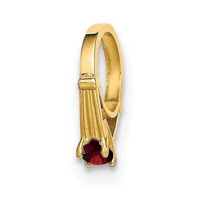 Ring with Red Charm 14k Gold CZ Diamond YC1333, MPN: YC1333, 716838334117