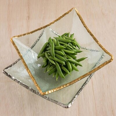 Annieglass Edgey Four Point Bowl Platinum, MPN: E177P, UPC: