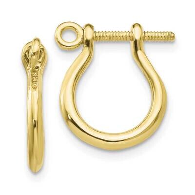 Shackle Link Screw Post Earrings 10k Gold 10TF528, MPN: 10TF528, 63721818828