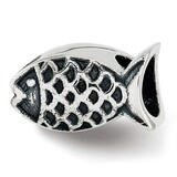 Fish Bead Sterling Silver QRS3803, MPN: QRS3803,