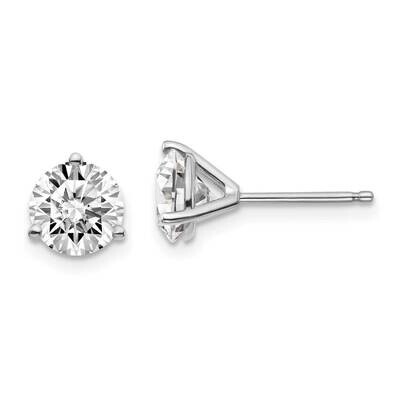 2ctw Cert. SI1/SI2 G H I Lab Grown Diamond 3 Prong Earrings 14k White Gold EM1007-200C-WLG, MPN: EM…