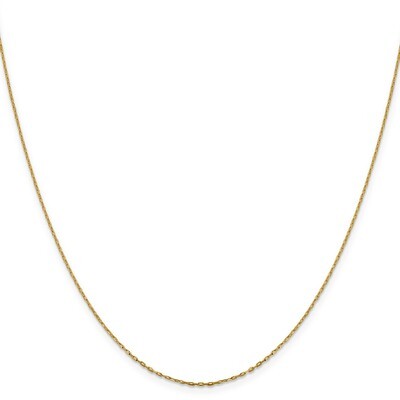 Leslie&#39;s 1 mm Diamond-cut Long Open Cable Link Chain 20 Inch 14k Gold HB-7194-20, MPN: 7194-20, 886…
