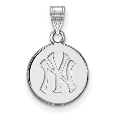 New York Yankees Small Disc Pendant 10k White Gold 1W037YAN, MPN: 1W037YAN, 886774786544