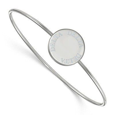 Delta Delta Delta Enameled Slip-on Bangle Sterling Silver SS021DDD-8, MPN: SS021DDD-8, 191101100611