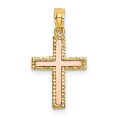 Cross Charm 14k Gold Polished K9138, MPN: K9138, 637218048694