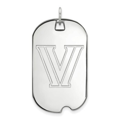 Villanova University Large Dog Tag 10k White Gold 1W015VIL, MPN: 1W015VIL, 886774780733