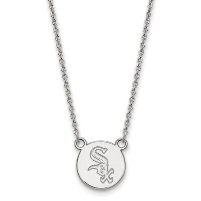 Chicago White Sox Small Disc Necklace Sterling Silver SS019WHI-18, MPN: SS019WHI-18, 886774628806