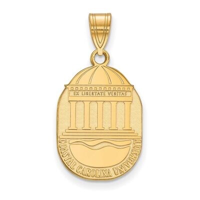 Coastal Carolina University Large Crest Pendant Gold-plated Silver GP020CCU, MPN: GP020CCU, 8867749…