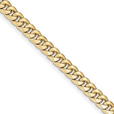 8 Inch 6mm Hollow Miami Cuban Chain 14k Gold BC154-8, MPN: BC154-8, 886774540146