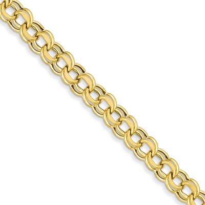 Lite 8mm Double Link Charm Bracelet 8.25 Inch 14k Gold SSD4-8.25, MPN: SSD4-8.25, 883957517124