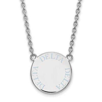 Delta Delta Delta Small Enameled Pendant with 18 Inch Chain Sterling Silver SS015DDD-18, MPN: SS015…
