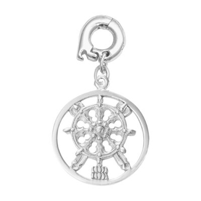 Nikki Lissoni Dharma Wheel Charm Silver-Plated 20mm D1186SM, MPN: D1186SM, 8718819239673