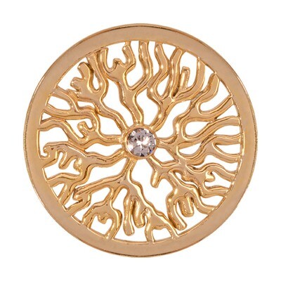 Nikki Lissoni Tree Roots Gold-Plated 33mm Coin C1203GM, MPN: C1203GM, 8718627464625