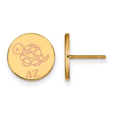 Delta Zeta Enameled Post Earrings Gold-plated Silver GP047DZ, MPN: GP047DZ, 886774945729