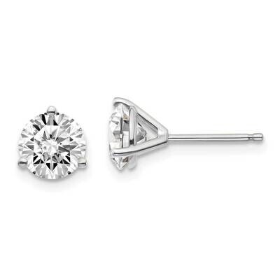 1 1/2ctw Cert. SI1/SI2 G H I Lab Grown Diamond 3 Prong Earrings 14k White Gold EM1007-150C-WLG, MPN…