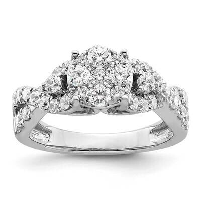 Si1/Si2, G H I, Cluster Ring 14k Gold Lab Grown Diamond RM8825E-100-WLG, MPN: RM8825E-100-WLG, 8839…