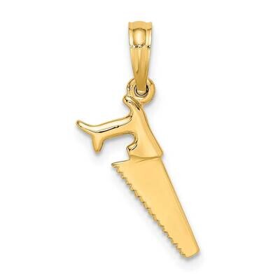 Saw Charm 14k Gold 3-D K7221, MPN: K7221, 637218062065