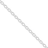 24 Inch 5.3mm Oval cable chain Sterling Silver QFC95-24, MPN: QFC95-24, 883957944814