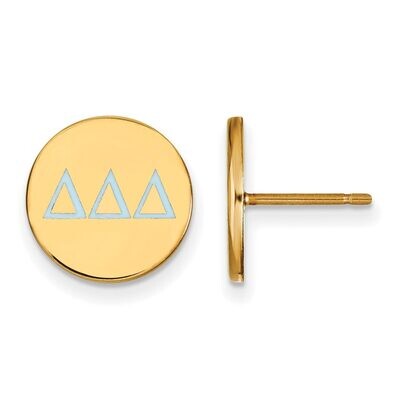 Delta Delta Delta Enameled Post Earrings Gold-plated Silver GP032DDD, MPN: GP032DDD, 886774934914