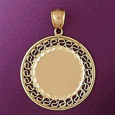 Dazzlers Jewelry Engravable Pendant Necklace Charm Bracelet in Yellow, White or Rose Gold 5782, MPN…
