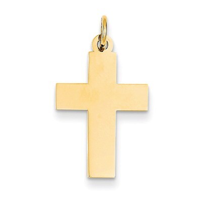 Cross Pendant 14k Gold Polished REL75, MPN: REL75, 883957681252
