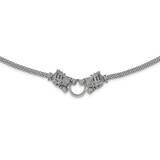 Tigers Holding Ring CZ Diamond Necklace 18 Inch Sterling Silver Rhodium-Plated Polished QG6037-18, …