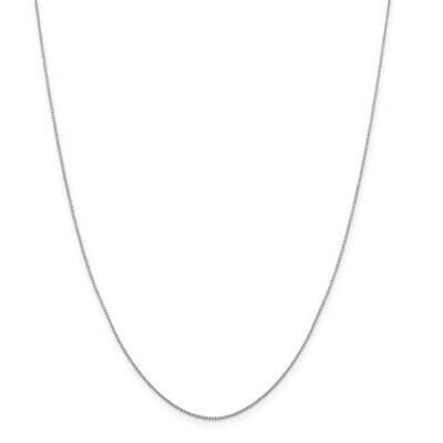 .8mm 8 Sided Diamond-Cut Box Chain 26 Inch Sterling Silver QBR015-26, MPN: QBR015-26,