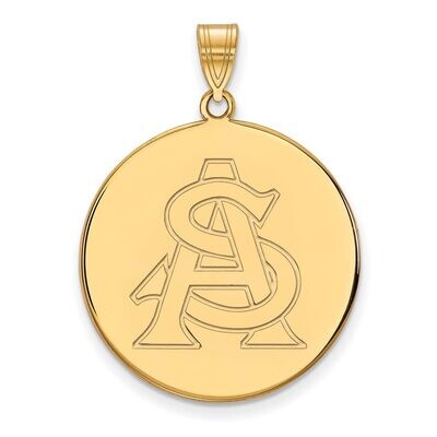 Arizona State University x-Large Disc Pendant 14k Yellow Gold 4Y053AZS, MPN: 4Y053AZS, 886774884578