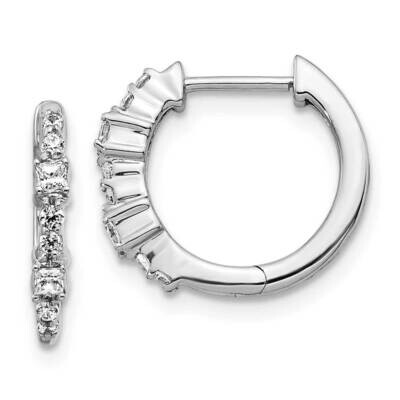 Hoop Earrings 14k White Gold Diamond EM4257-025-WA, MPN: EM4257-025-WA, 883957263137